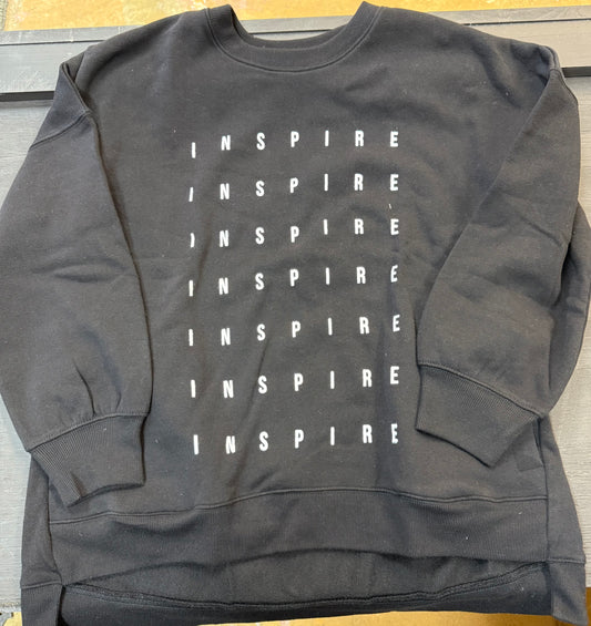 Black Fleeced Lined Sweatshirt with pockets