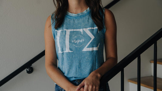 Distressed Blue IGS Tank Top