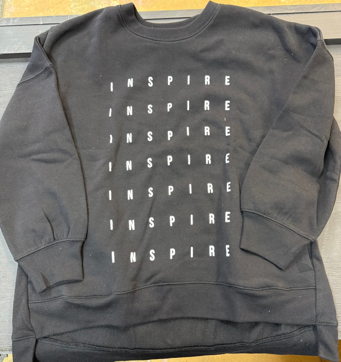 Black Fleeced Lined Sweatshirt with pockets