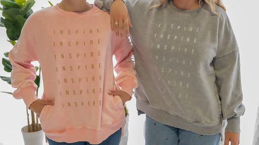 Heather Gray INSPIRE 7 times Sweatshirt with pockets