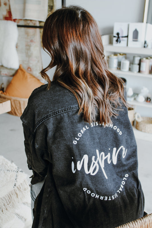 Black Jean Jacket INSPIRE Global Sisterhood