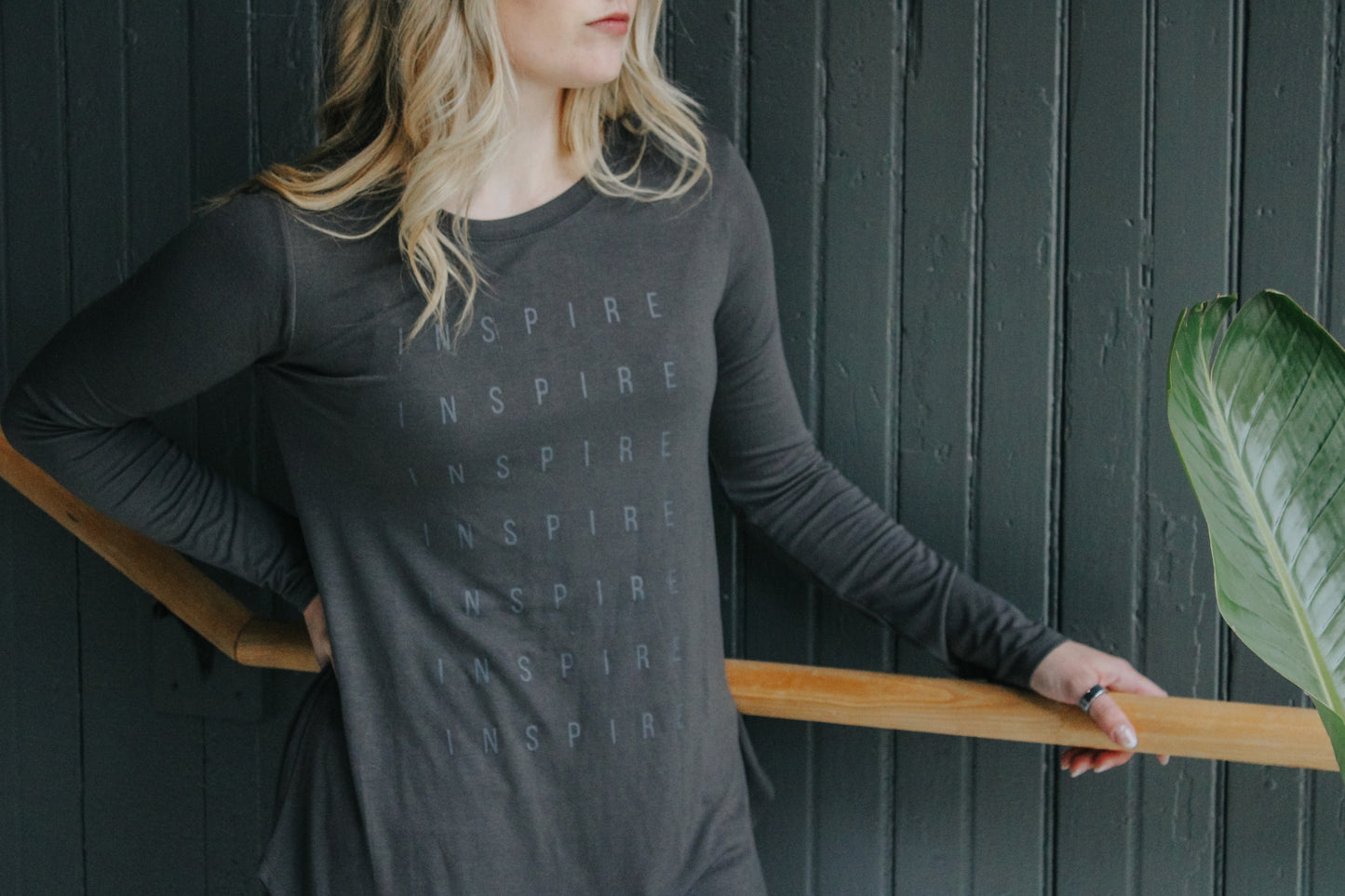 INSPIRE Gray Long Sleeve Shirt
