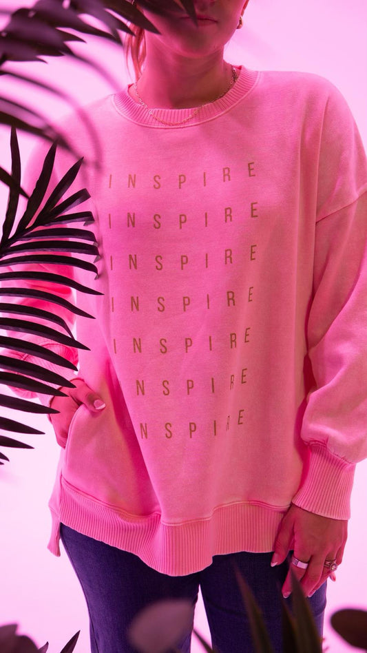 Pink Fleeced Lined Sweatshirt with pockets