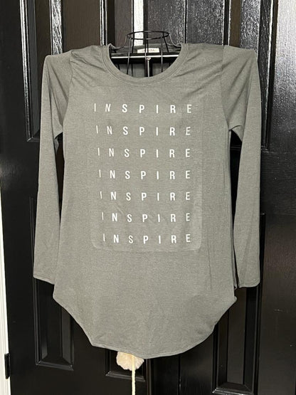 INSPIRE Gray Long Sleeve Shirt